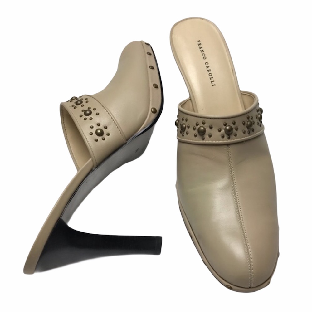 Franco Carolli Asberry Studded Mules size 9